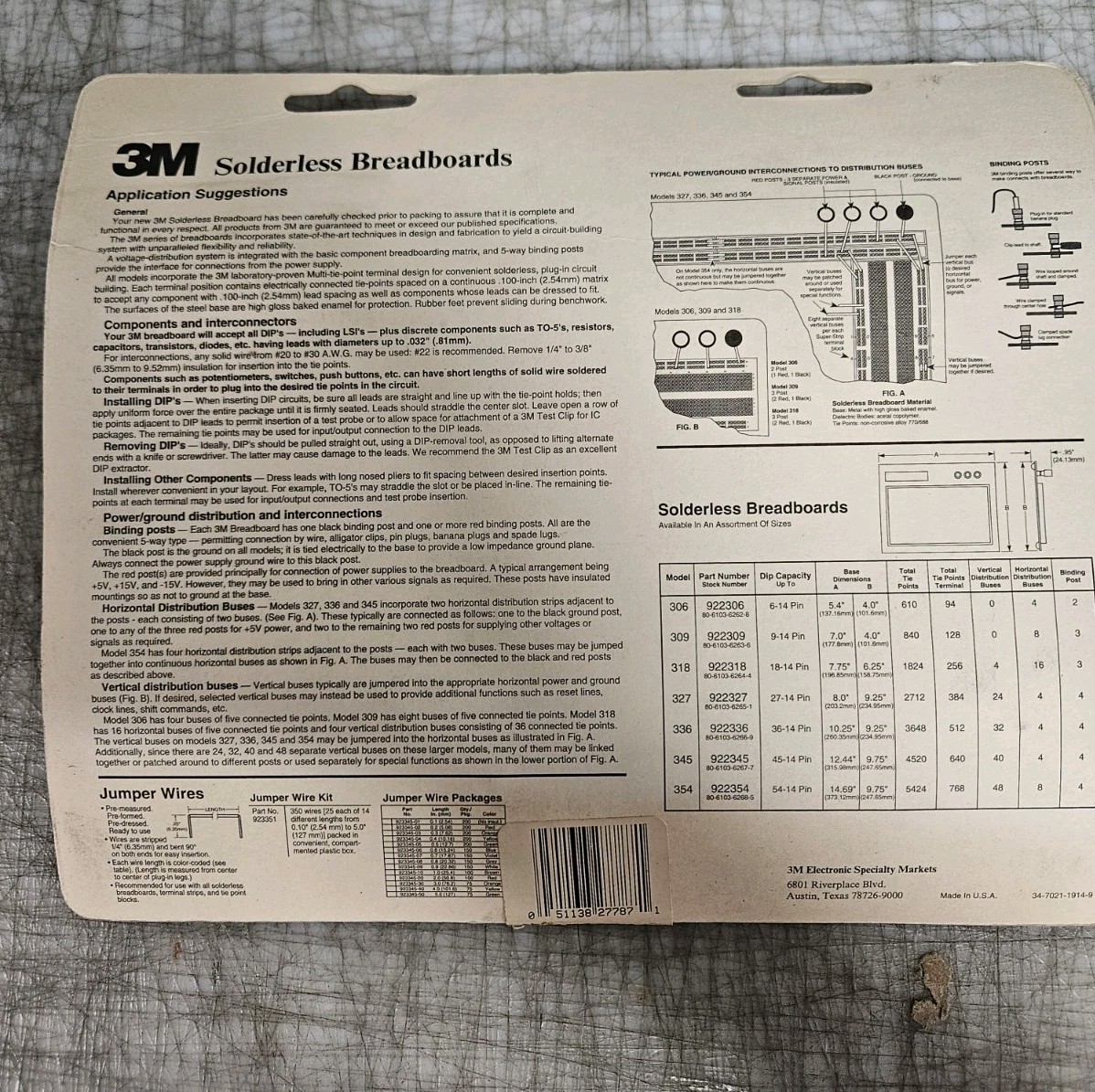 3M Solderless Breadboard Model 309 – 922309