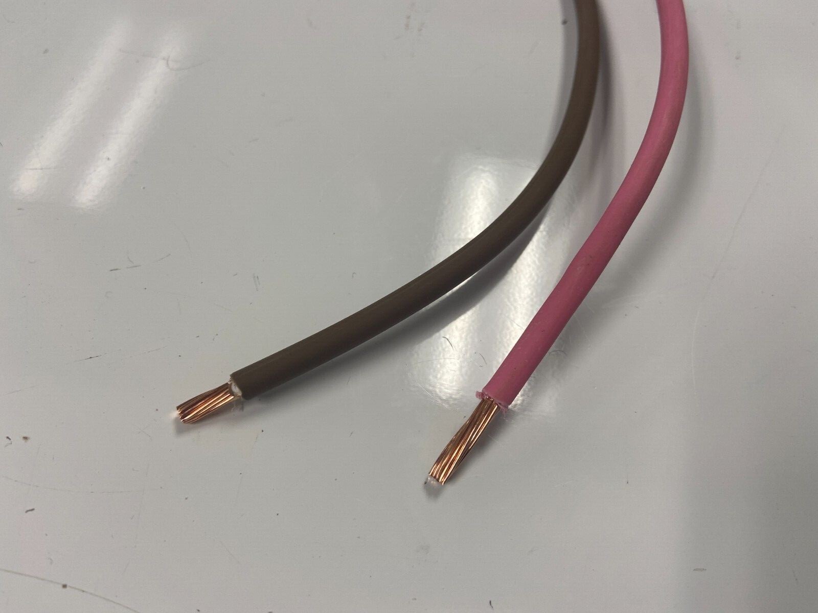 AUTOMOTIVE WIRE 10 AWG GXL WIRE PINK 25 FT + 25 FT BROWN MADE IN U.S.A