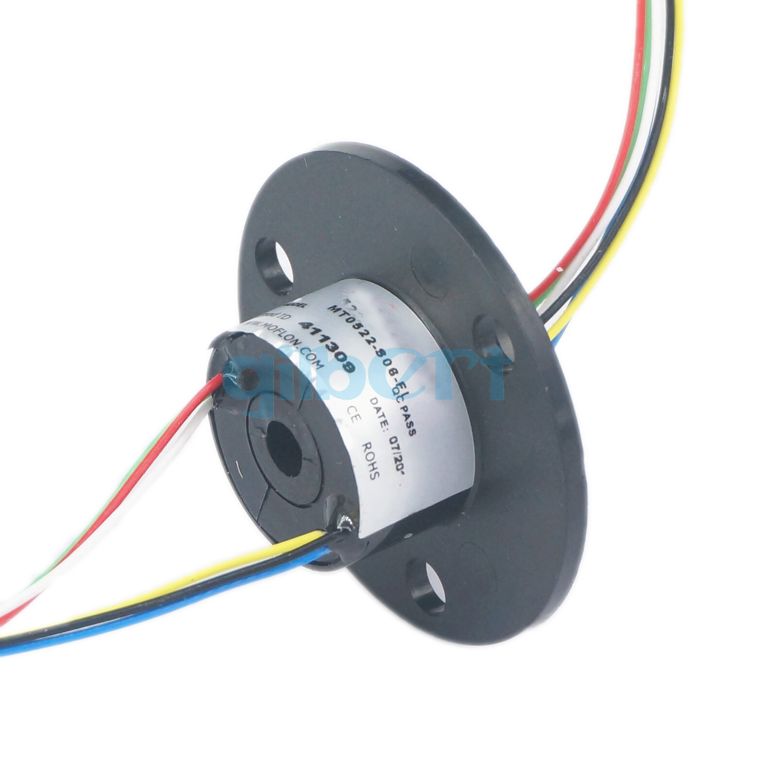 5mm Hole 6 Wires 2A Circuits 250Rpm ABS Capsule Slip Ring 600V Monitor Robotic
