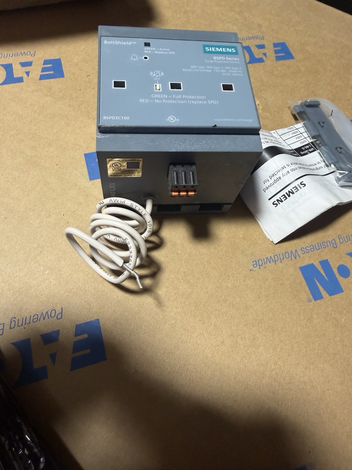 1-SIEMENS BSPD3C100 SURGE PROTECTIVE DEVICE BSPD SERIES SURGE PROT (CLEAN USED)
