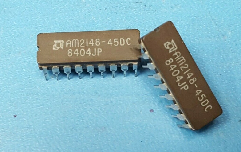 IC, AM2148-45DC, AMD, Static RAM, 18 Pin, DIP (2 pcs)