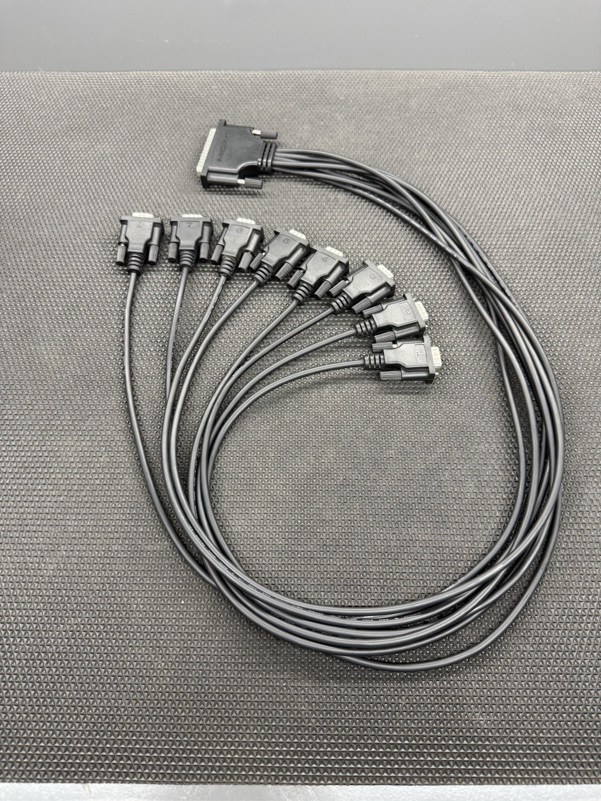 Moxa Opt8D 8 ports RS-232 octopus cable with male DB9 connectors