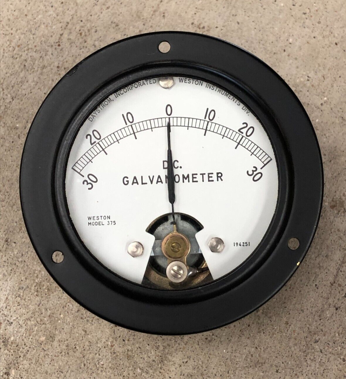 Weston Model 375 DC Galvanometer Meter -30 to +30 Daystrom