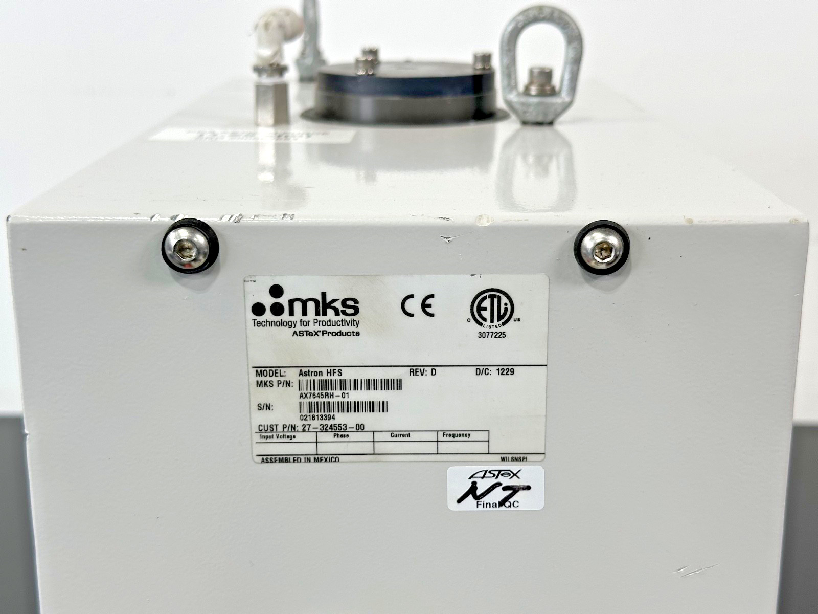 MKS ASTeX Astron HFS AX7645RH-01 Remote Plasma Source 27-324553-00 Parts