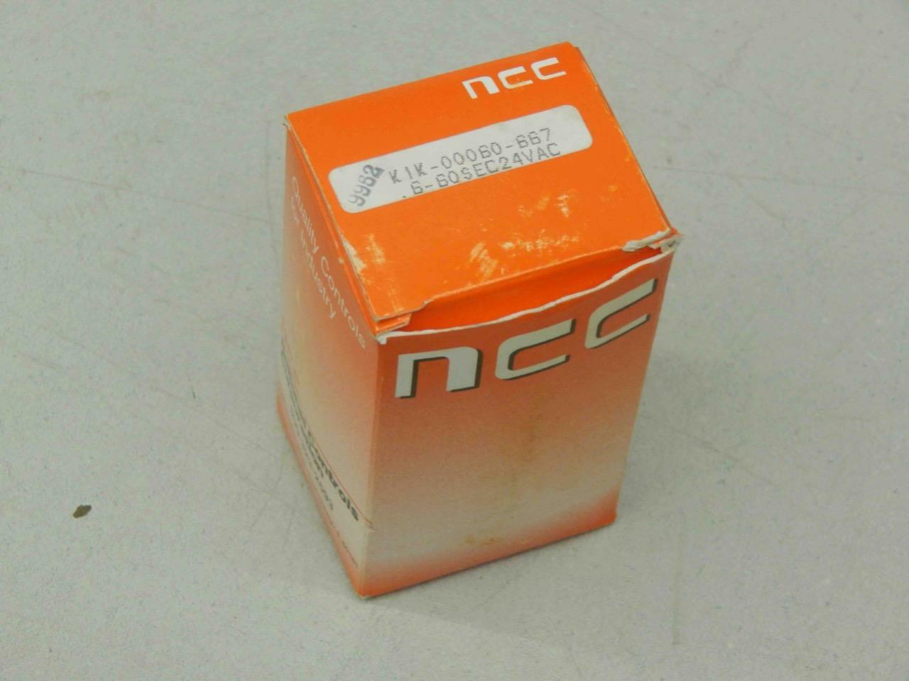 NCC K1K-00060-667 Time Delay Relay, 0.6-60 Sec, 24Vac