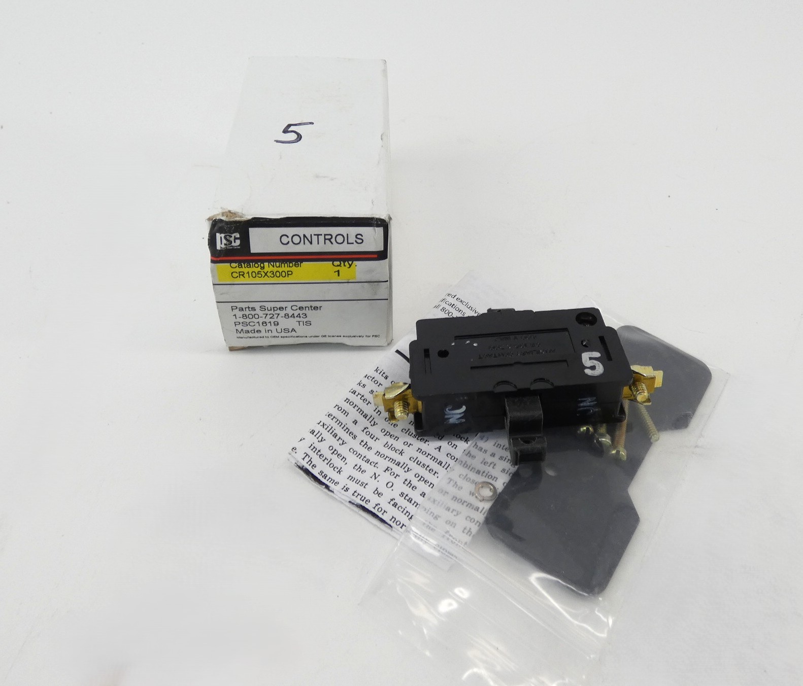 General Electric CR105X300P Auxiliary Contact Kit 600V – NEW Surplus!