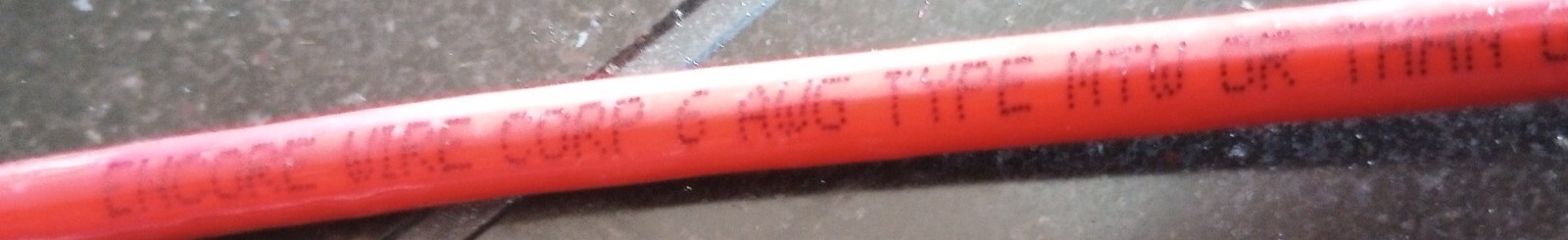 6 awg red mtw thhn thwn-2 copper wire encore superslick sold by the foot