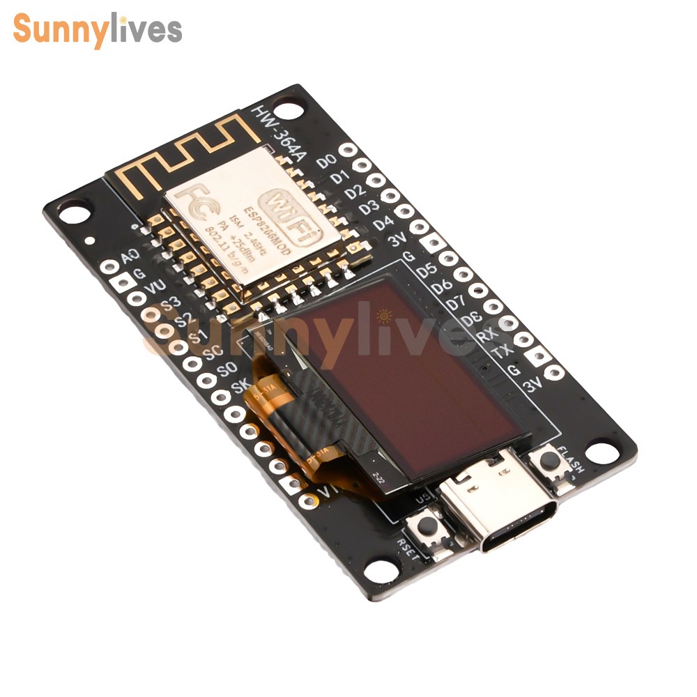 1-10Piece 0.96″ ESP-12F Nodemcu ESP8266 WIFI Development Board Type-C/Micro USB