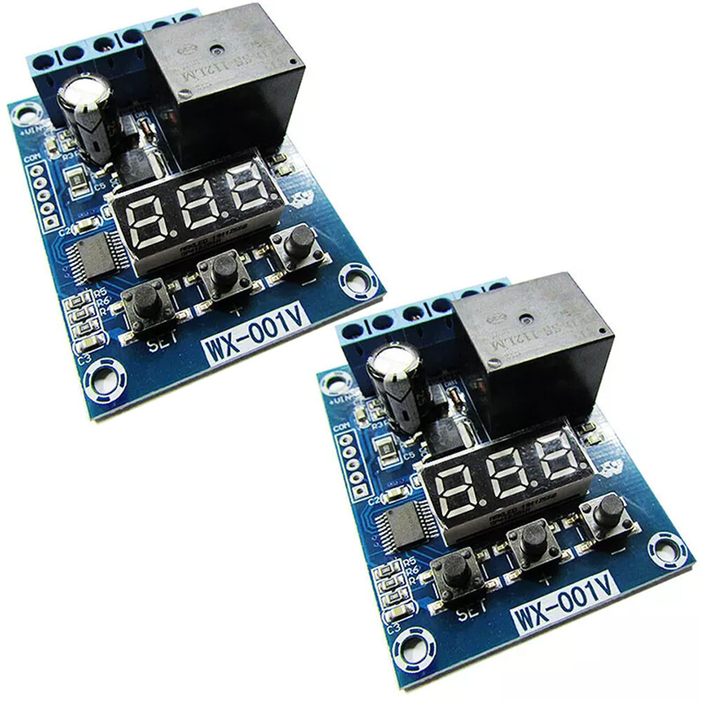 2X DC12V Voltage Detection Module Relay Switch Charging Discharge Monitoring HOT