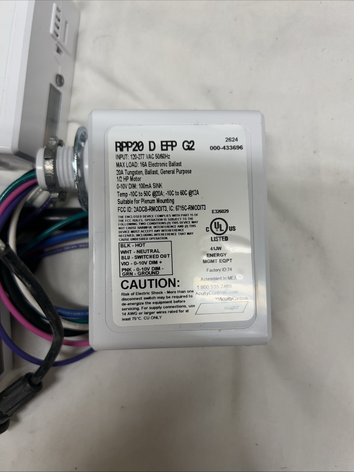 (LOT OF 3!!) BRAND NEW Acuity Controls nLIGHT Air RPP20 RPP20 D 24V EFP G2