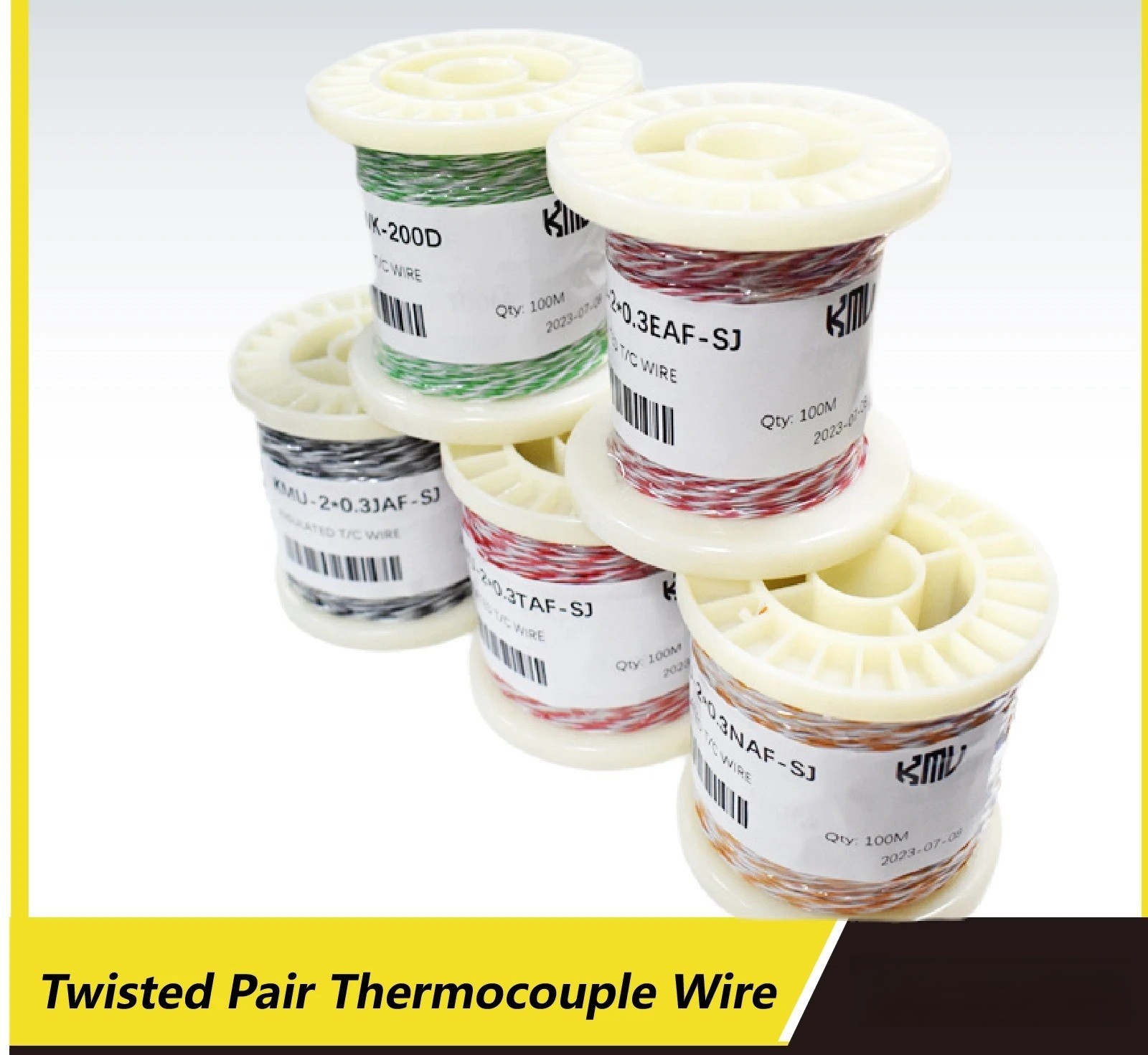 Thermocouple Wire K Type Twisted Pair Extension Cable Fiberglass 5-100M HighTemp