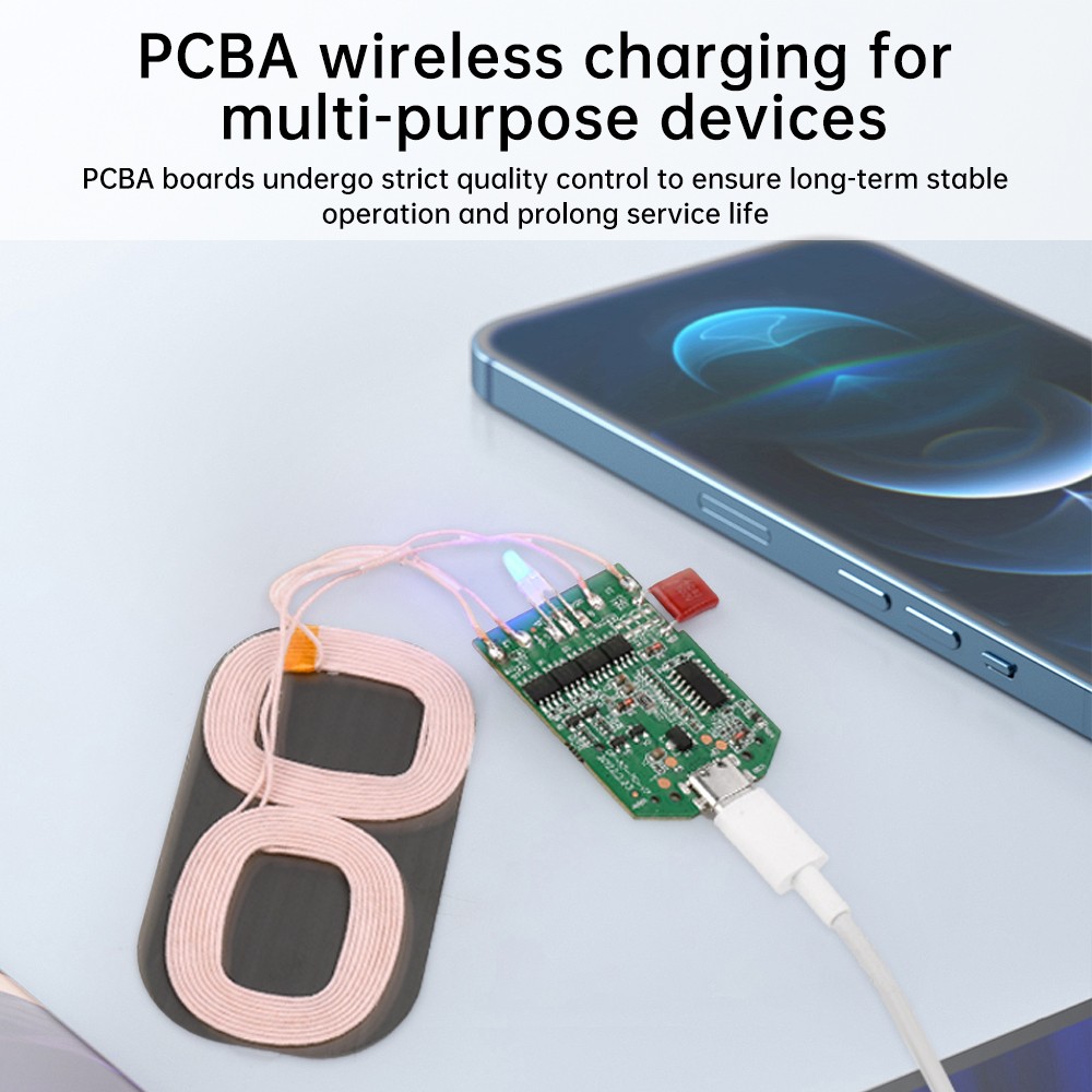 2x Dual Coil 15W Wireless Charger Transmitter Module Fast Charging Board DIY USA