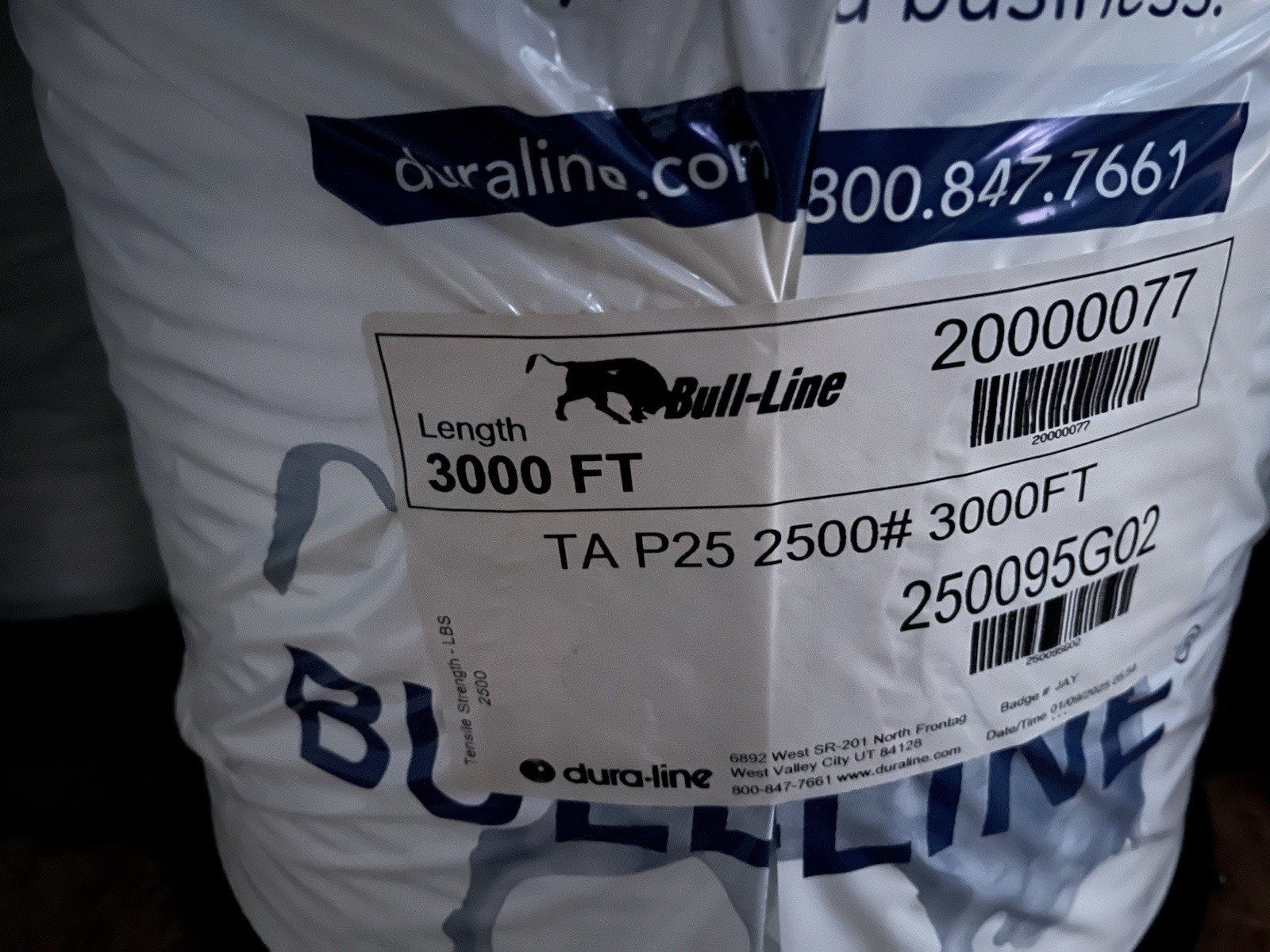 Dura.Line . 3000 Feet P2 25. pull line
