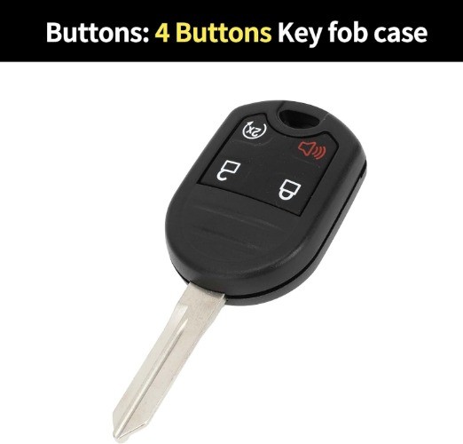 Replacement Key Fob Shell Case for Ford Edge & Explorer 2011-2015, 4-Button CWTW