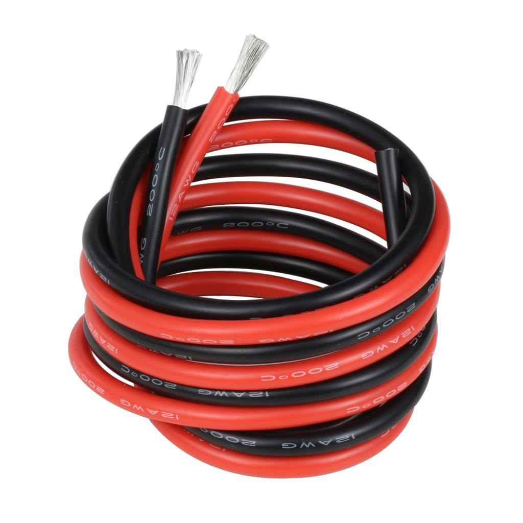 BNTECHGO 12 Gauge Silicone Wire 10 Ft Red and 10 Ft Black Flexible 12 AWG Strand