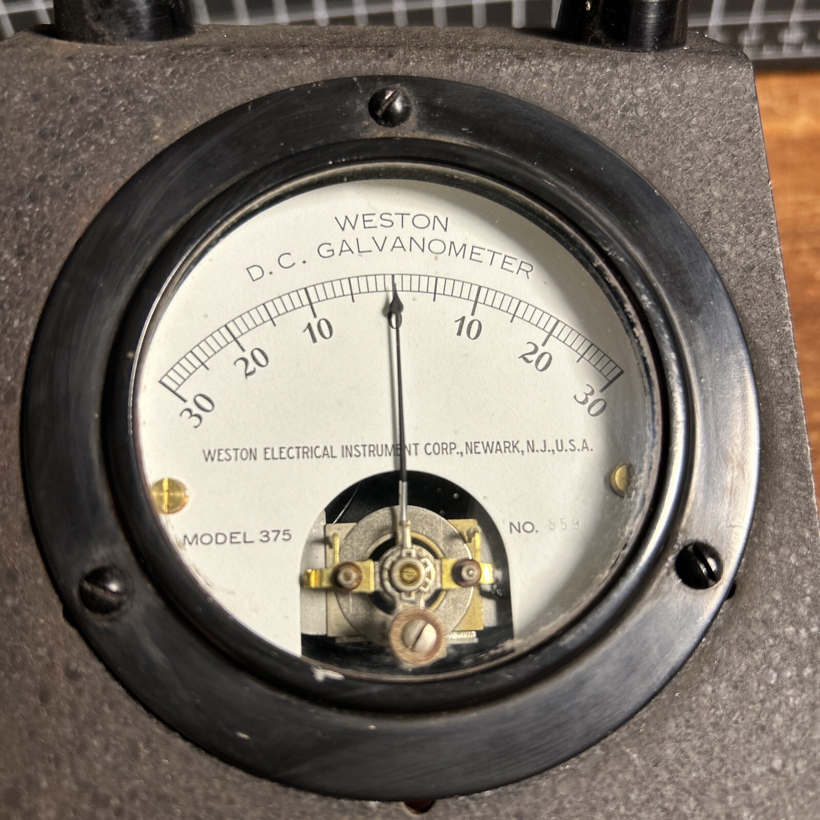 Vintage Weston Model 375 DC Galvanometer Untested Electrical Gauge