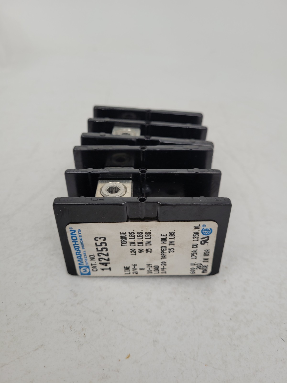 Lot of 2 – 1422553 Marathon 600V 175A Power Distribution Block – Next Day Option