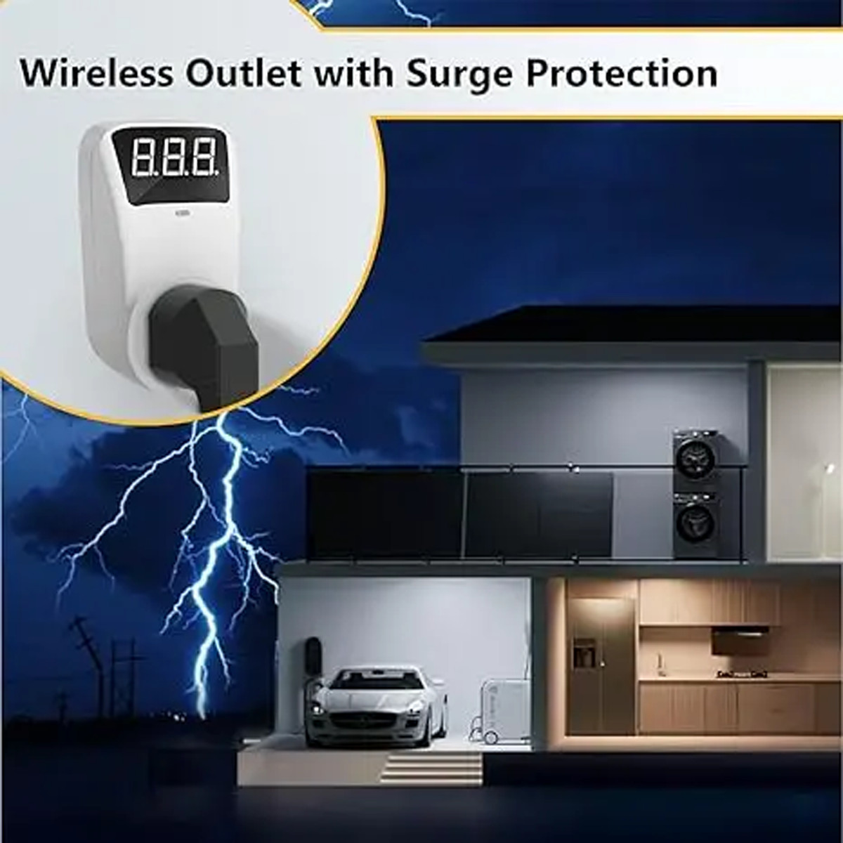 GEYA Over Voltage Surge Protector Switch Automatic Reset 16A 230V EU Socket NEW