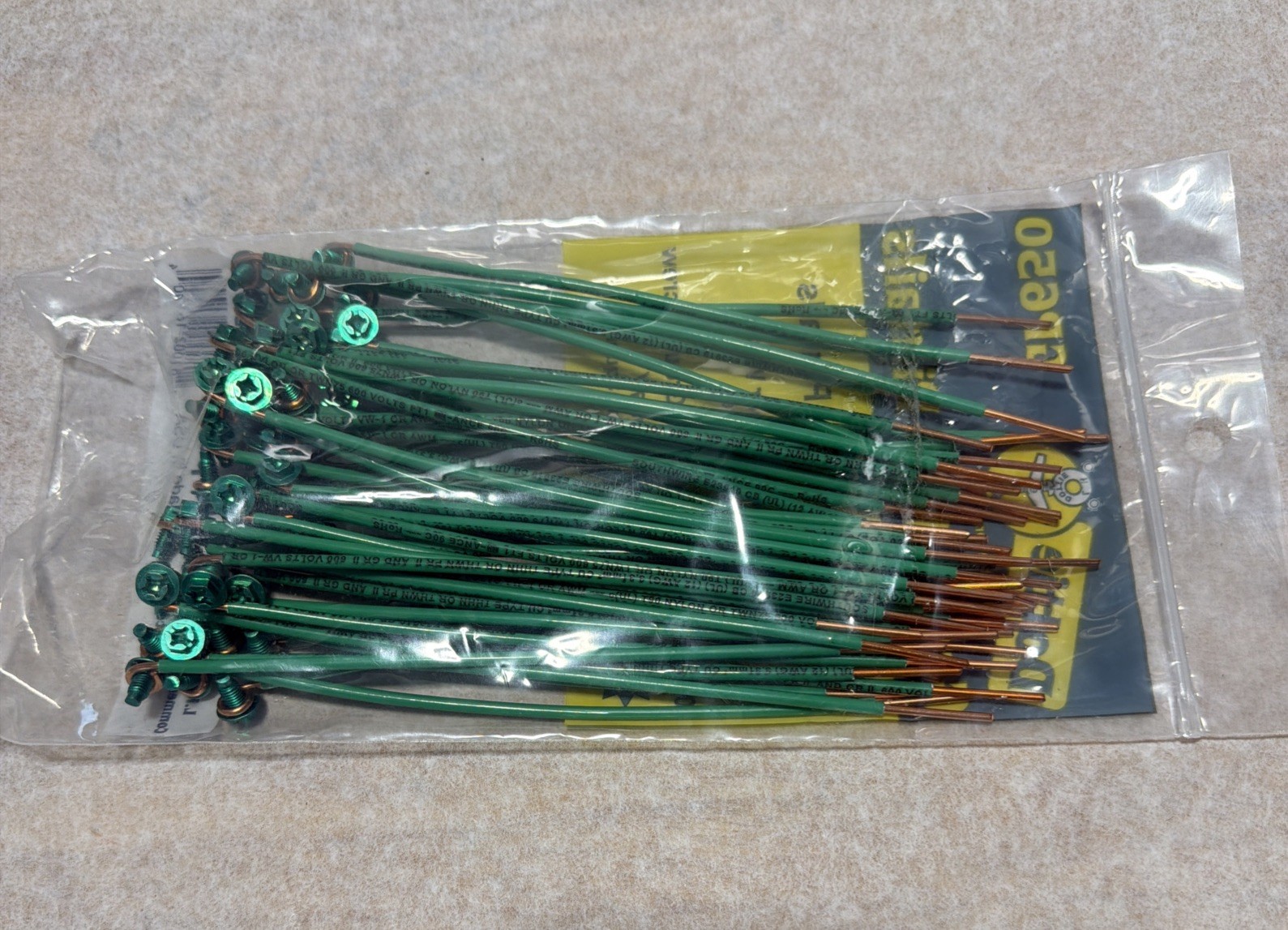 Dottie GP1050 10-1/2″ Ground Pigtails 12 Ga Solid Copper Wire, Lot of 50