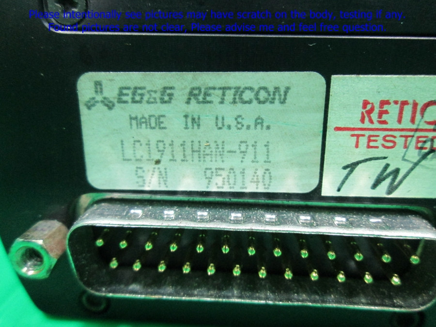 EG&G Reticon LC1911HAN-911, Line Scan Camera without Lens ,sn:0140, untested.