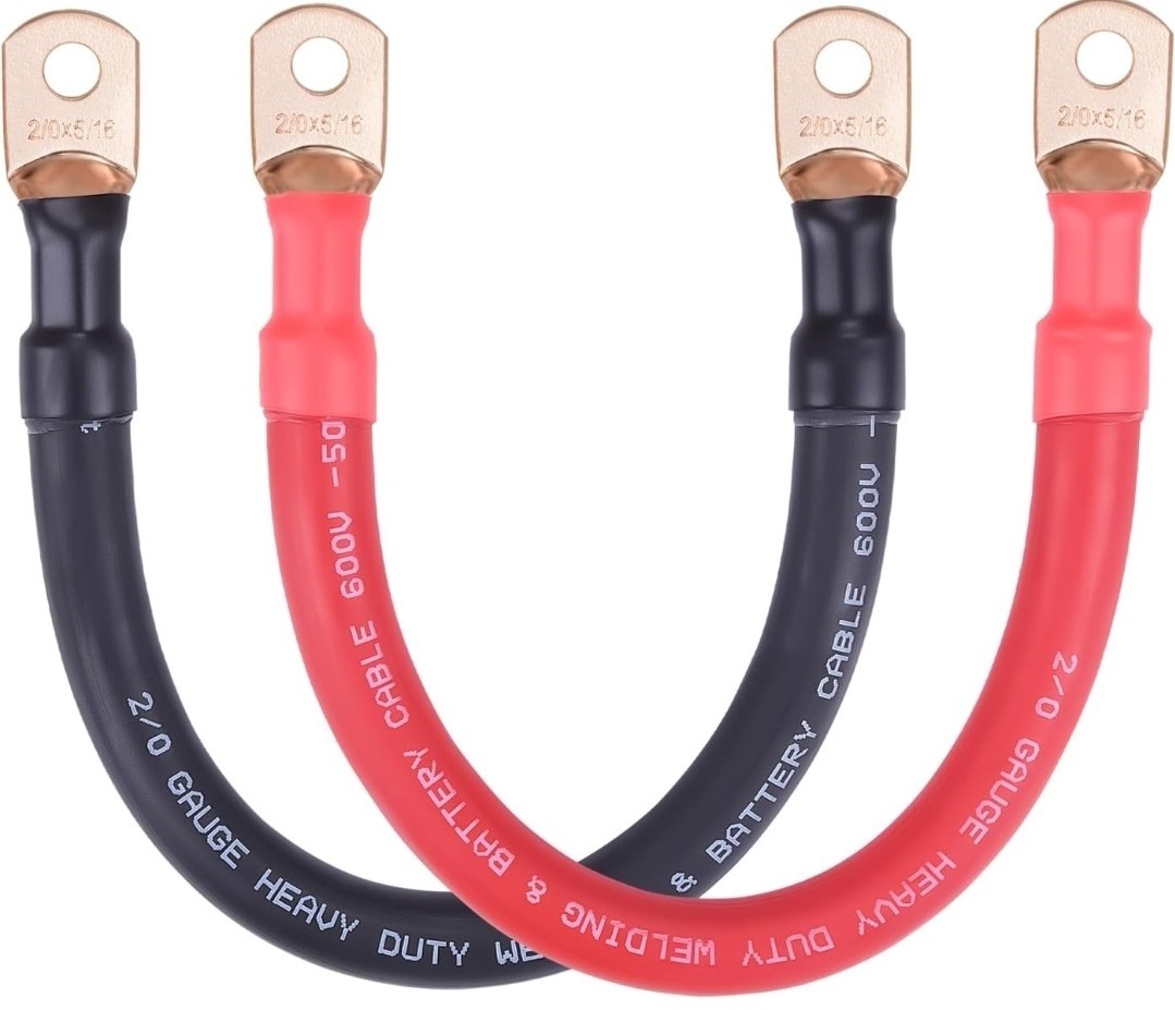 iGreely 2/0 AWG Battery Welding Cables,2/0 Gauge Copper Battery Wires 5/16′ 600V
