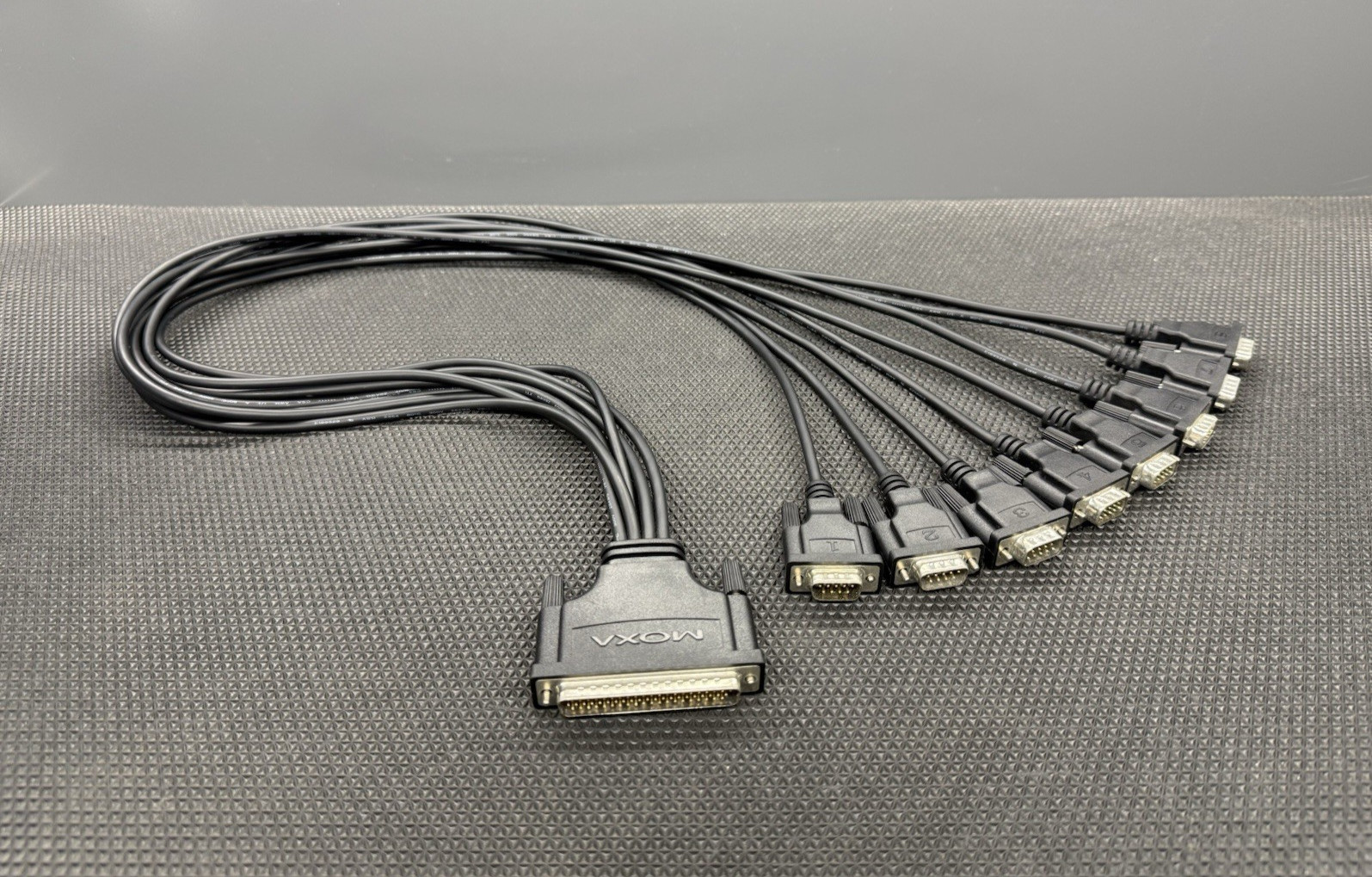 Moxa Opt8D 8 ports RS-232 octopus cable with male DB9 connectors