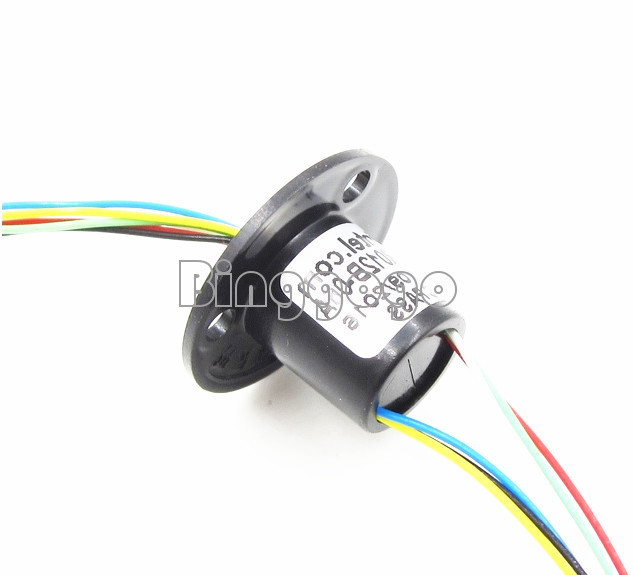 12.5mm 300Rpm 6 Wires CIRCUITS 2A Capsule Slip Ring Slip Ring 240V Conductor