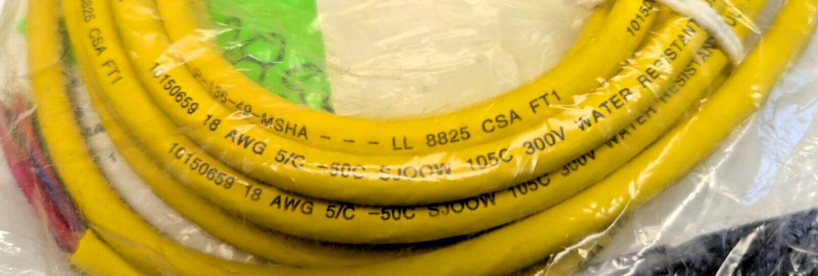 6 Meters 18/5 AWG SJ00W 105 °C Microfast Flexlife Single Ent Cord set Turck[A8S4