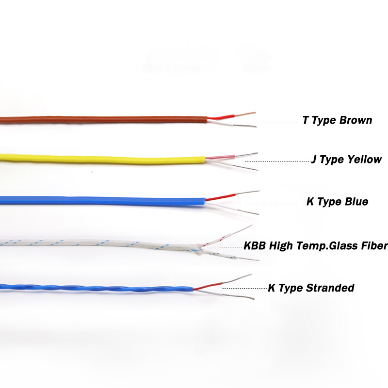 Thermocouple Wire PTFE Compensation Multi-Stranded Cable Fiberglass Insulation