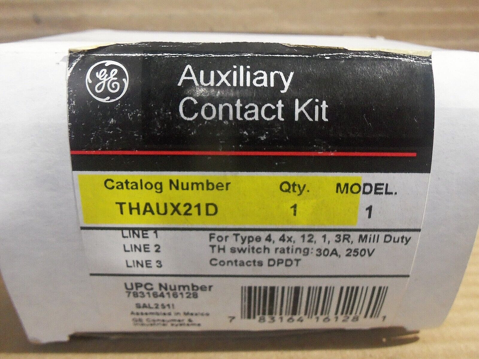 New General Electric THAUX21D Auxiliary Contact Kit