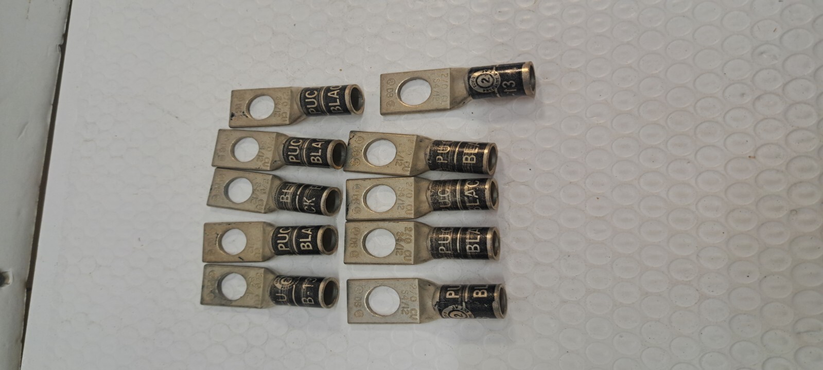 10 pack BLU2/0S4 Penn-Union 2/0AWG Compression Connector NEW INVENTORY