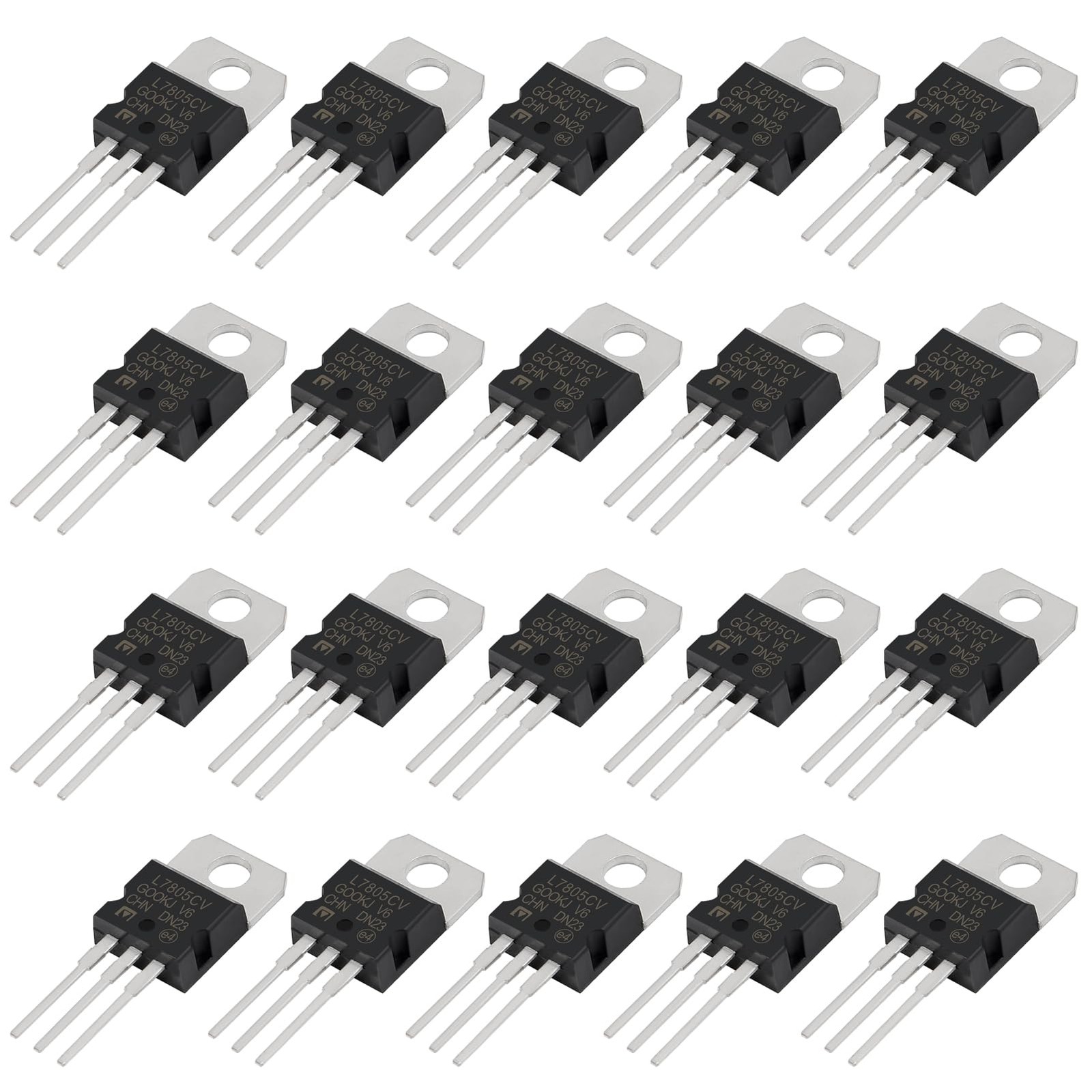 20 PCS L7805CV Voltage Regulator 5V 1.5A TO-220 Three-Terminal Positive