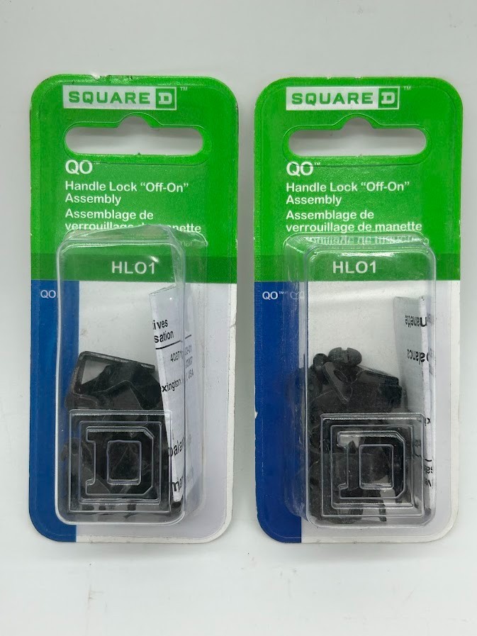 (2)Square D QO 1P, 2P, or 3P Circuit Breaker Handle Lock Off On Clamp HLO1 51772