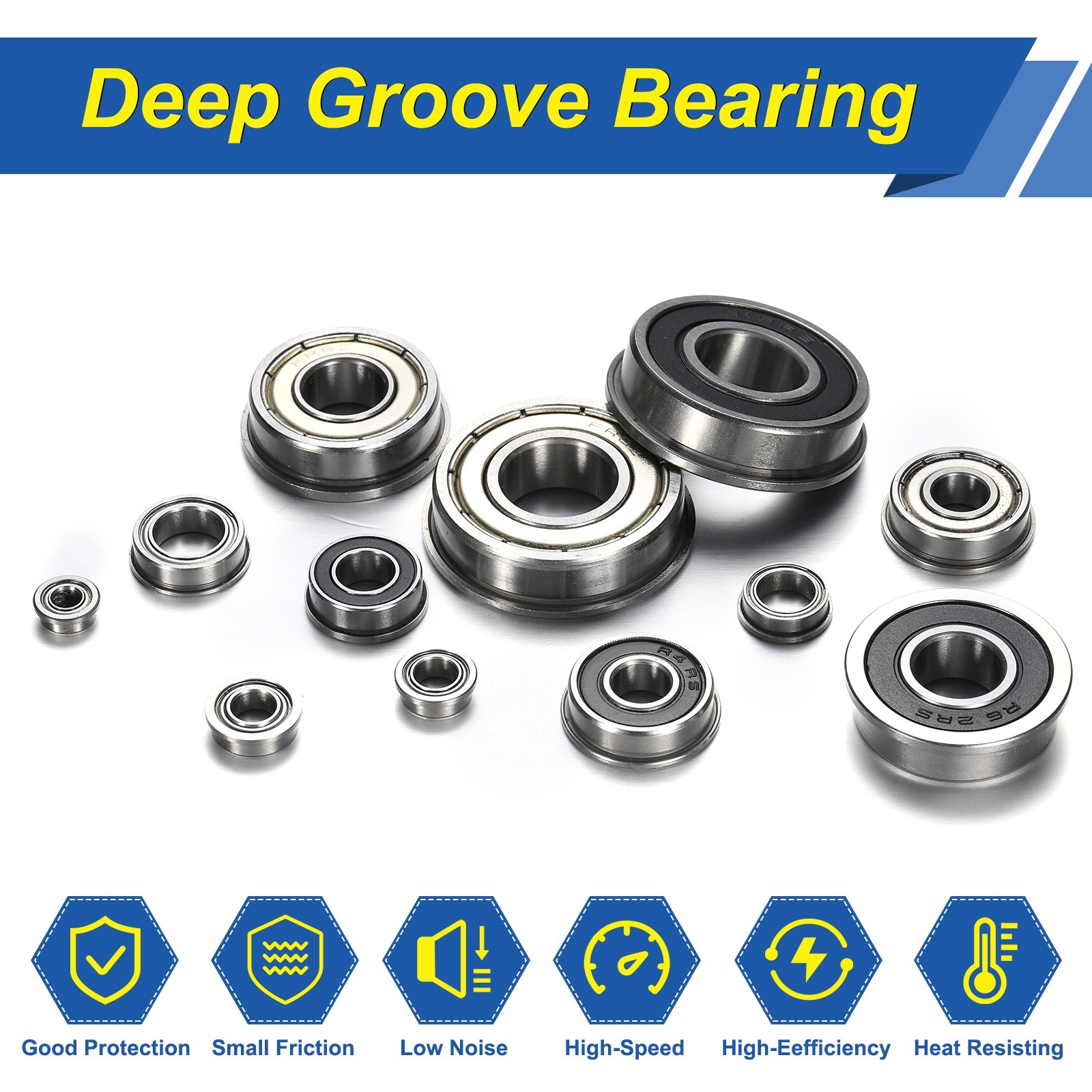 4Pcs FR4-2RS 1/4″x5/8″x10/51″ Car Bearings
