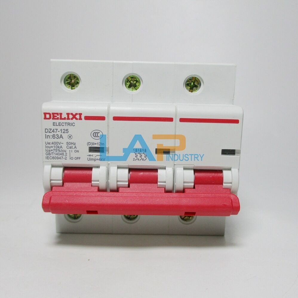 1PCS NEW FOR DELIXI Circuit Breaker DZ47-125 3P 3-phase switch 63/80A/100A/125A