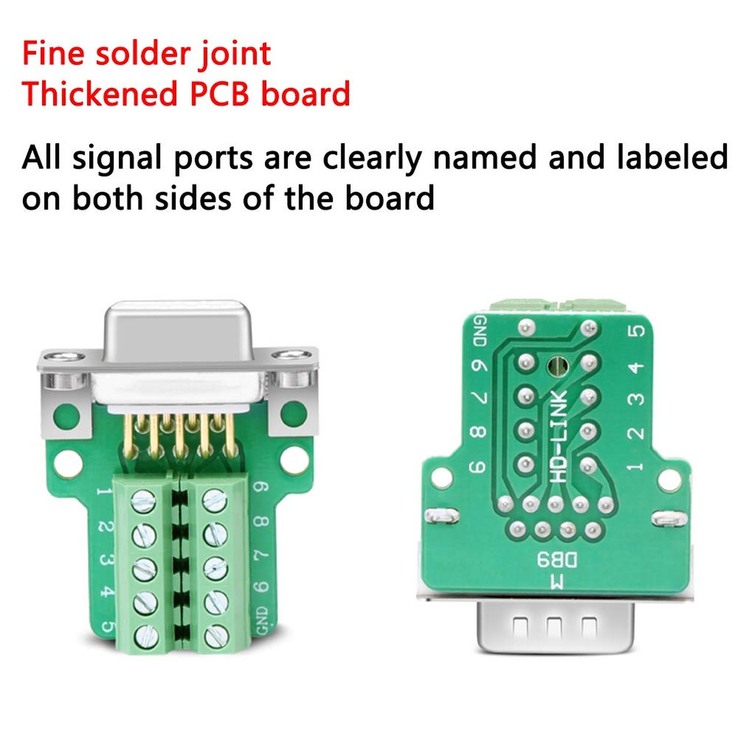 10PCS DB9 Male Breakout Connector,DB9 Solderless RS232 D-SUB Serial to 9-pin …