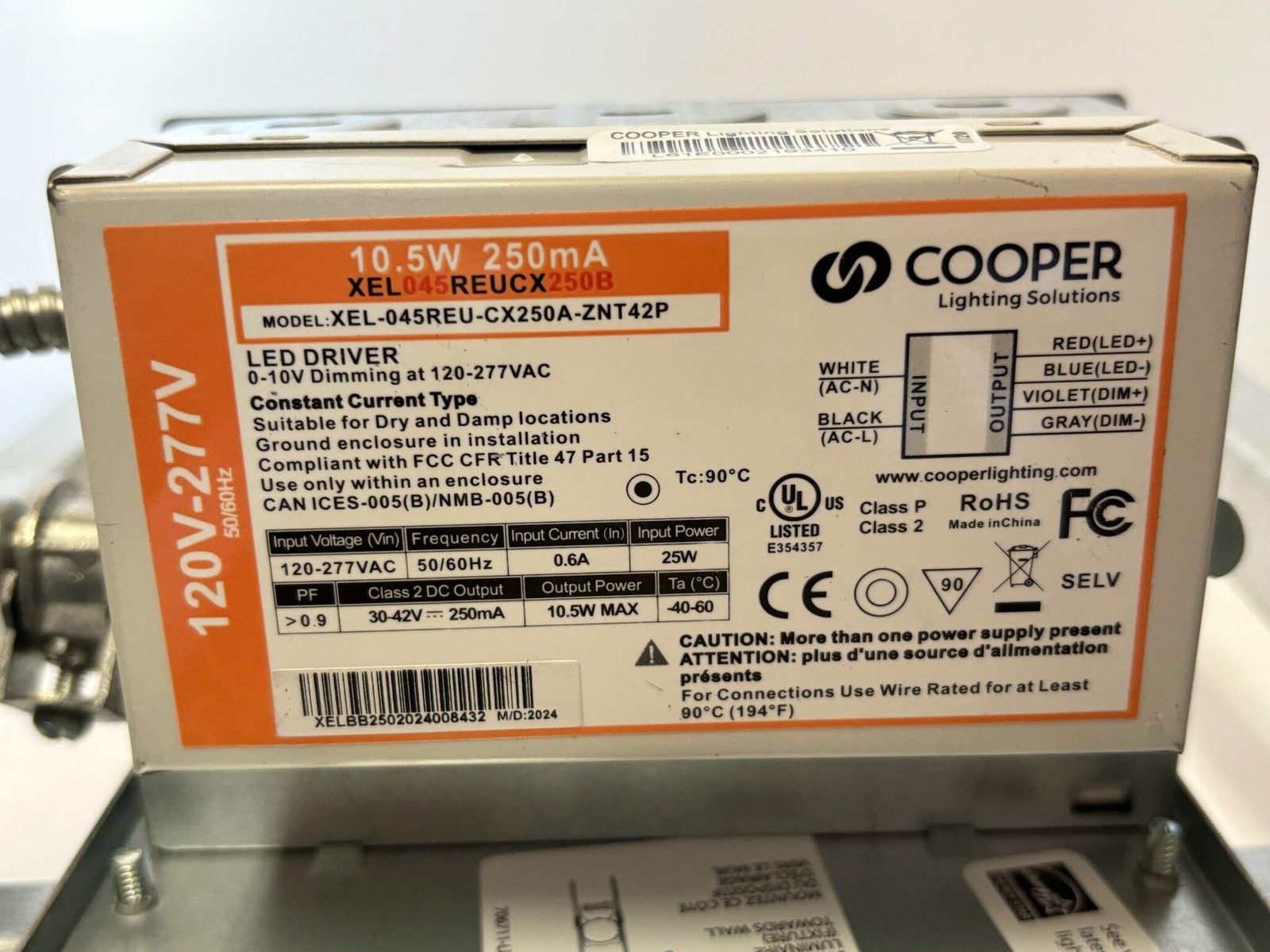 Cooper HC410D010REM14 4″ LED Downlight Housing w/ 14W EM Backup