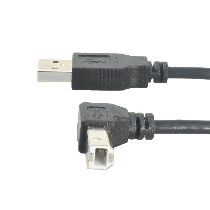 USB-2.0 A to USB-B Left-Angle Right-Angle Male Printer Cable 0.3m 0.5m 1m – 5m