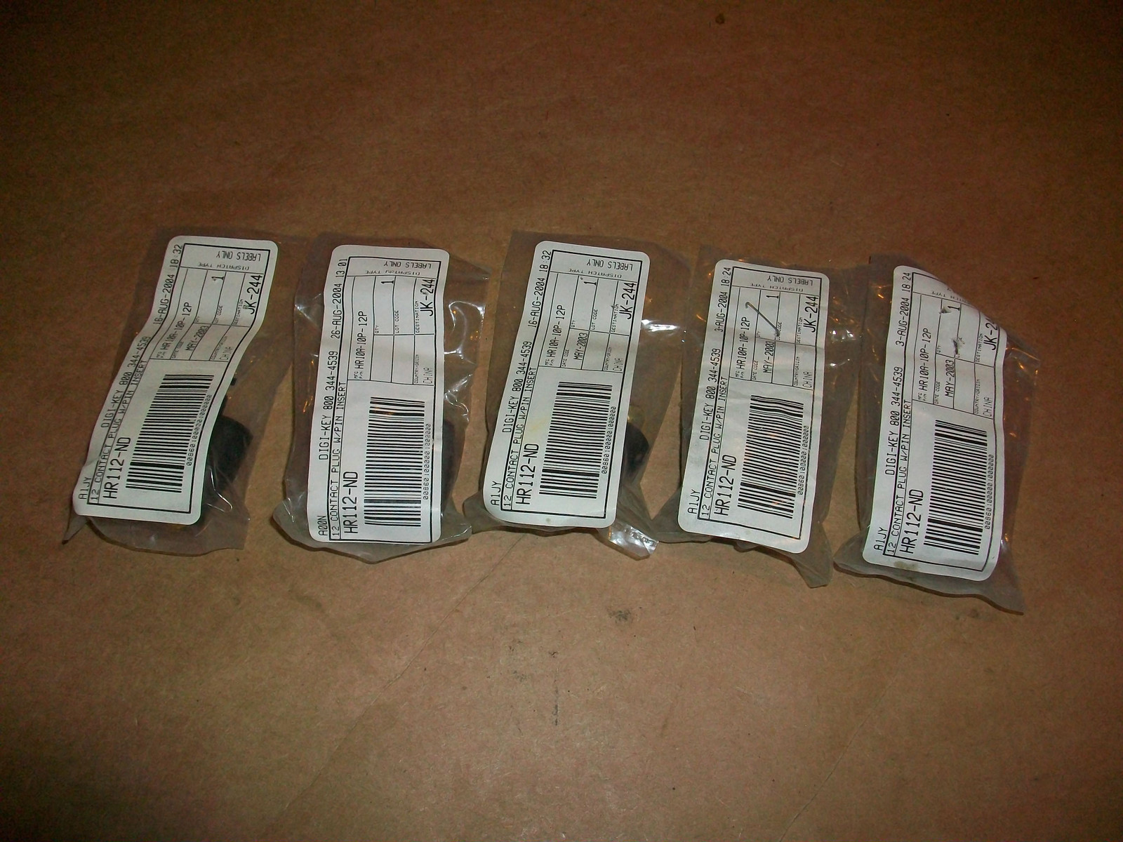 5pc Digi-Key 12 Contact Plug w/ pin insert HR112-ND NEW IN BAG