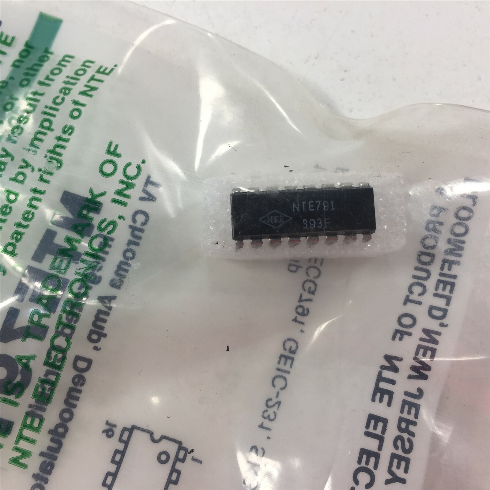(2) NTE NTE791 Integrated Circuit TV Chroma Amplifier Demodulator – Lot of 2