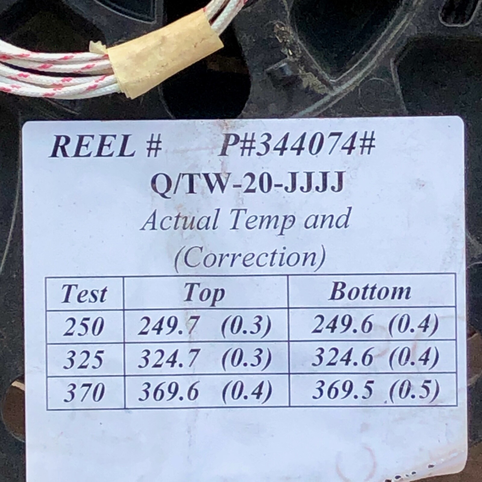 TEW & C 1 Pair Q/TW-20-JJJJ Spool Thermocouple 2,500 FT AWG 20 Solid Conductor