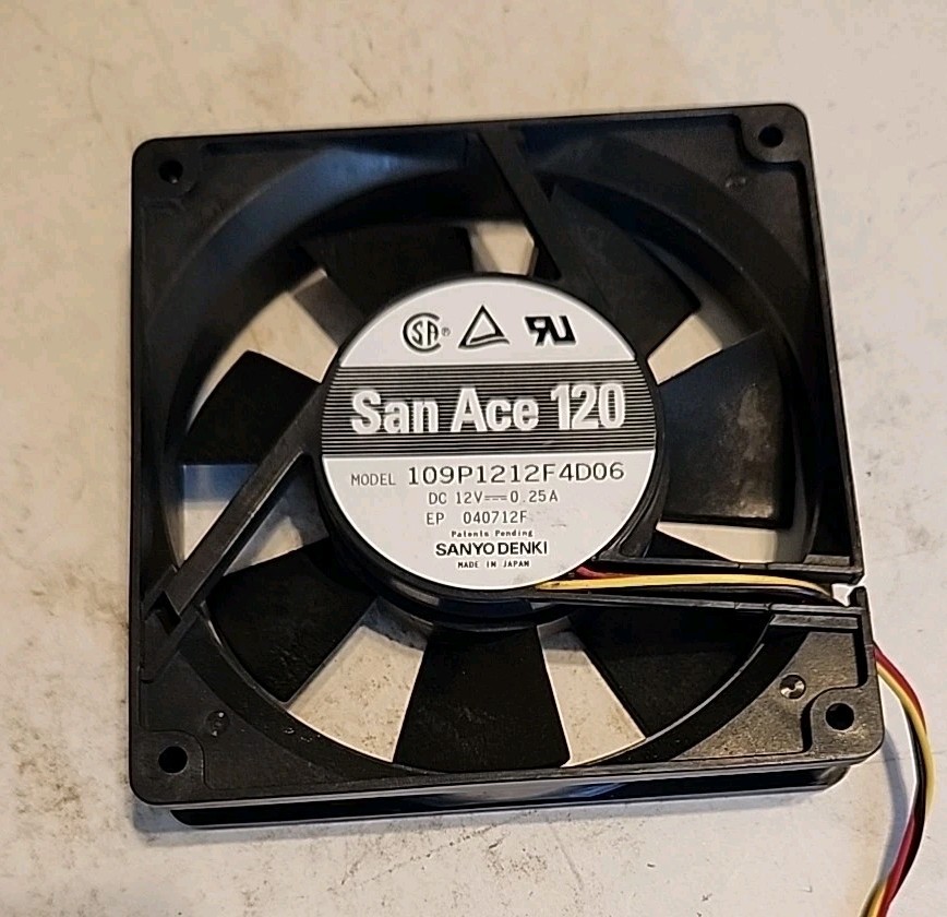 Used Sanyo Denki San Ace 120 109P1212F4D06 Cooling Fan w/ warranty Free Shipping