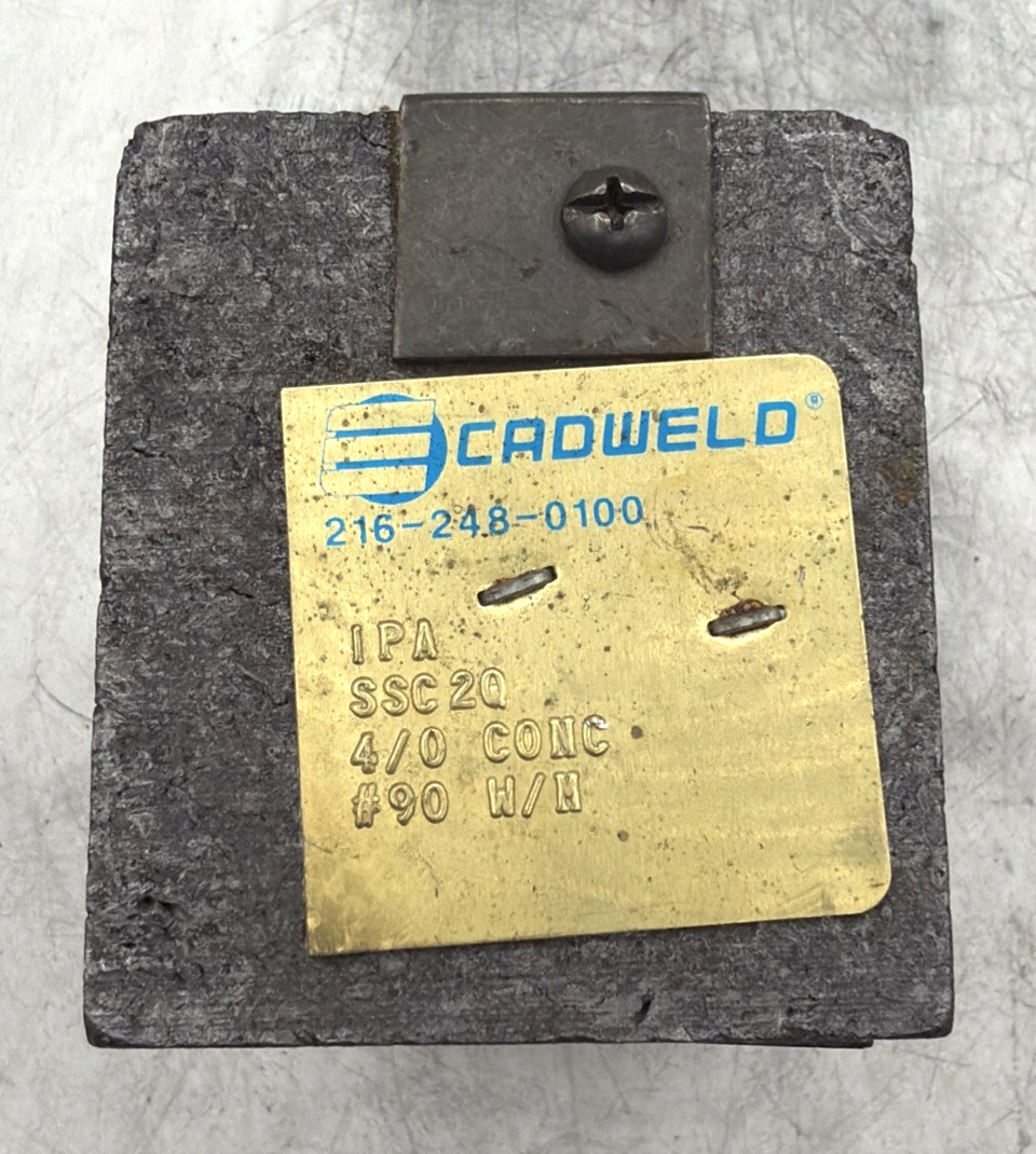 ERICO CADWELD IP-A SSC-20 MOLD 4/0 CONC RUN & TAP #90 CART