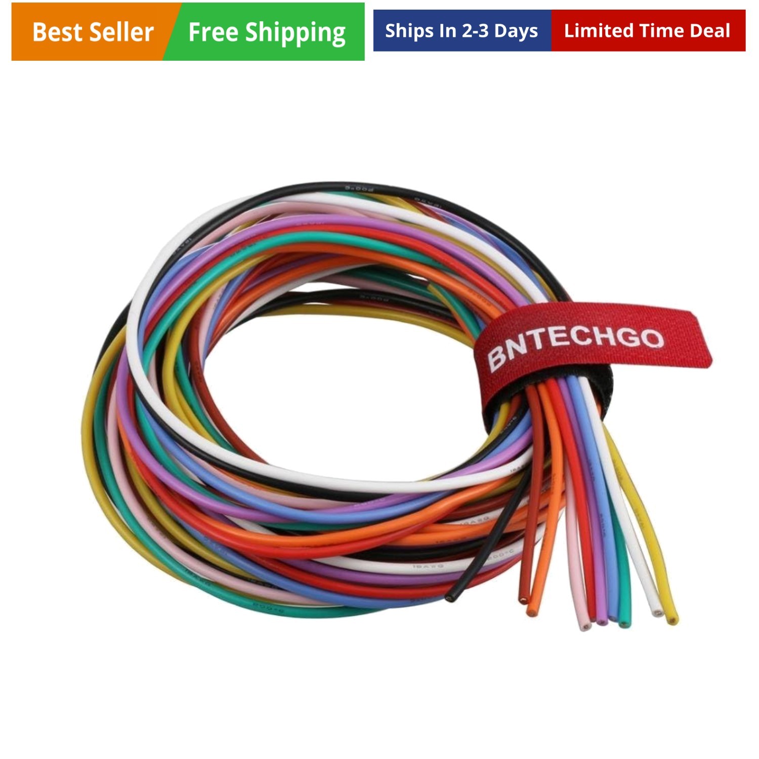 18 Gauge Silicone Wire Kit 10 Color Each 5 ft Flexible 18 AWG Stranded Tinned…