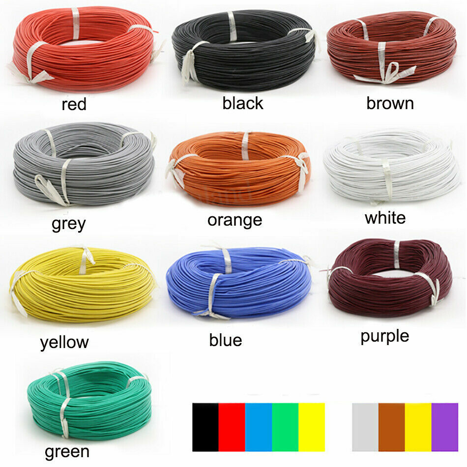 30awg-2awg Chose Colors UL Strand Silicone Soft Cable 600V 200℃ 0.08mm RC Wire