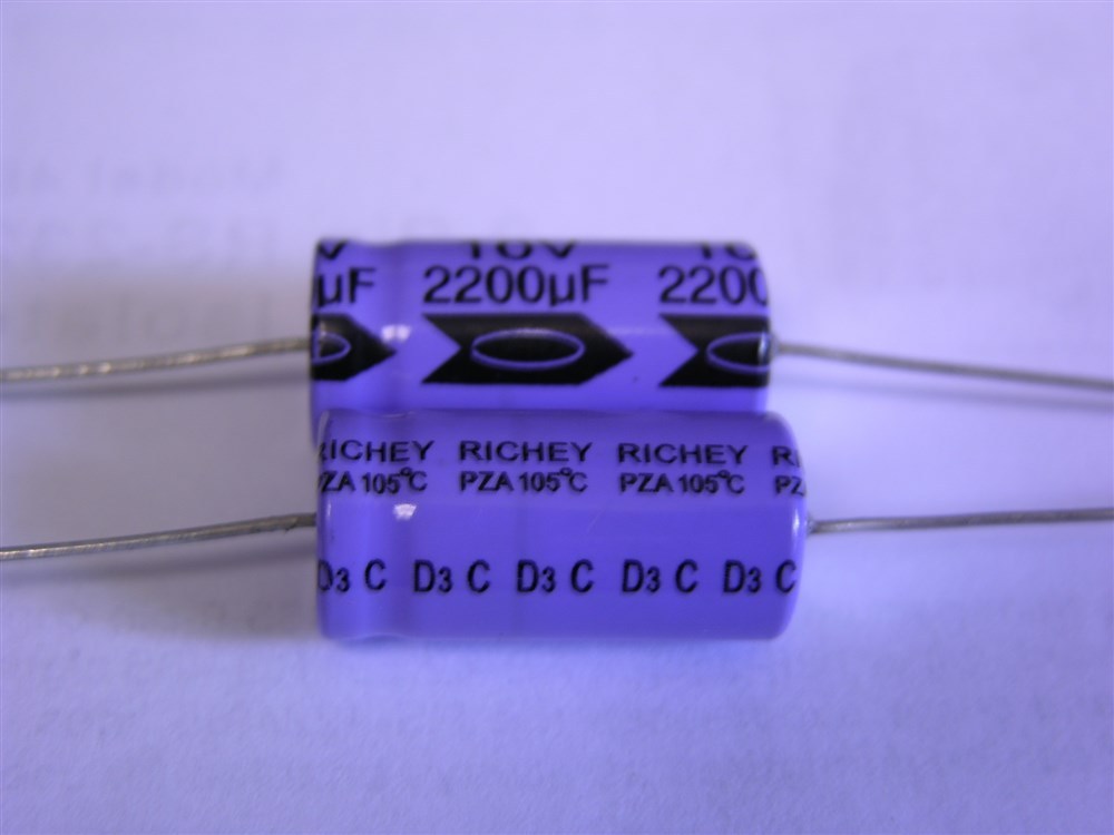 10 Richey RPA222M010V12.525B 2200uF 10V 20% 105C Axial Electrolytic Capacitors