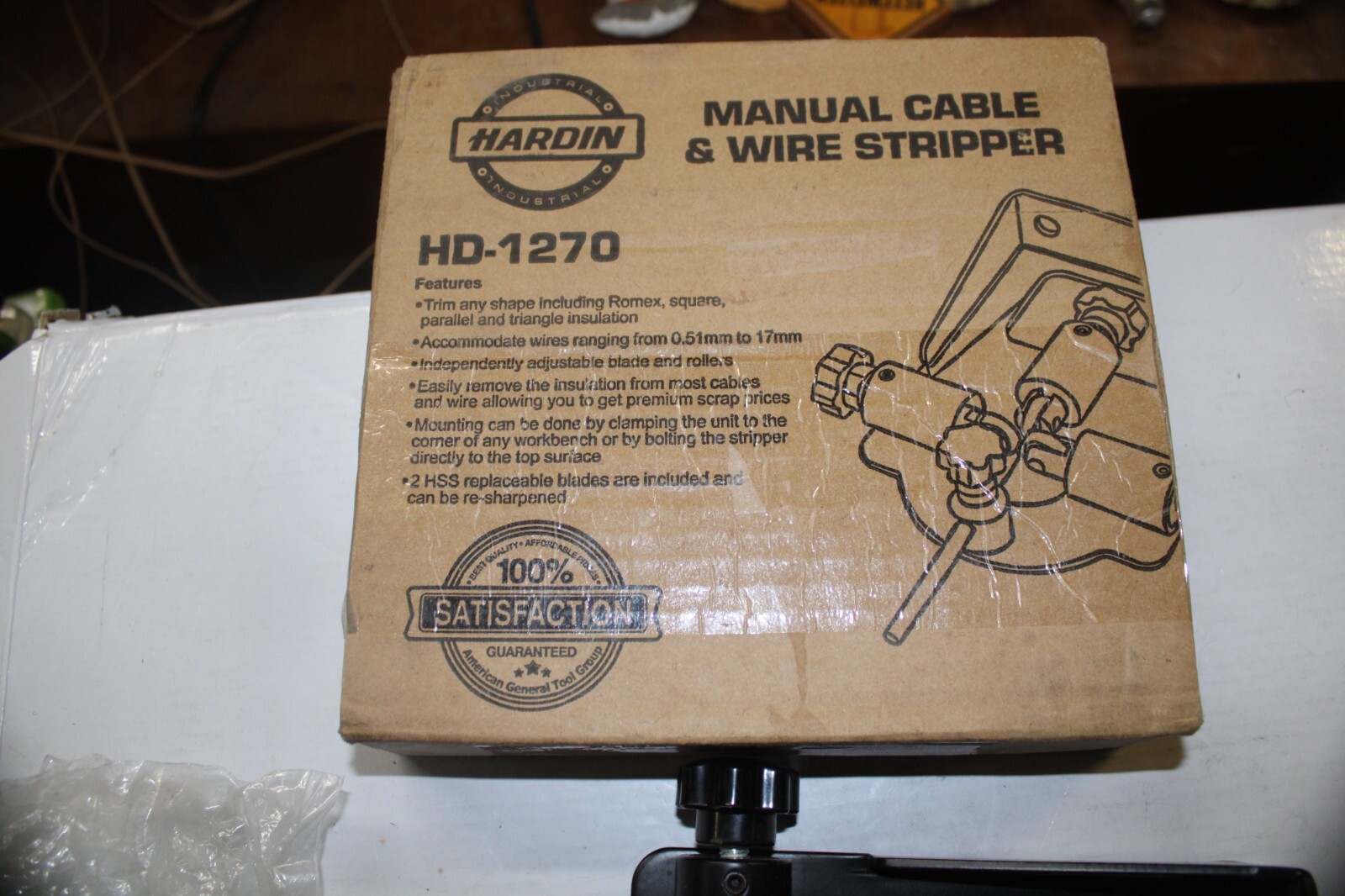 HARDIN HD-1270 MANUAL CABLE & WIRE STRIPPER FREE SHIPPING