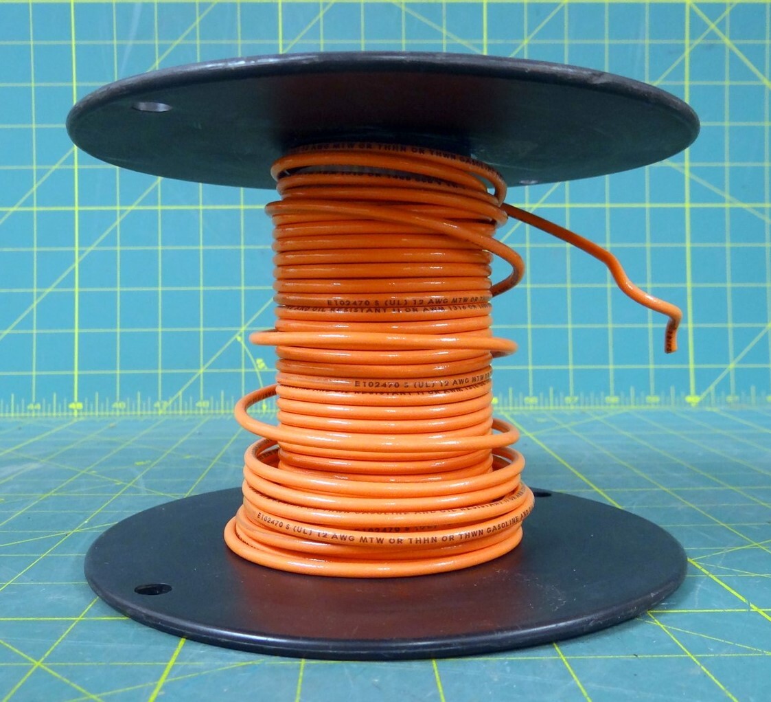 CME Wire 12g Orange Stranded Copper Wire – E102470 – Approx. 45′