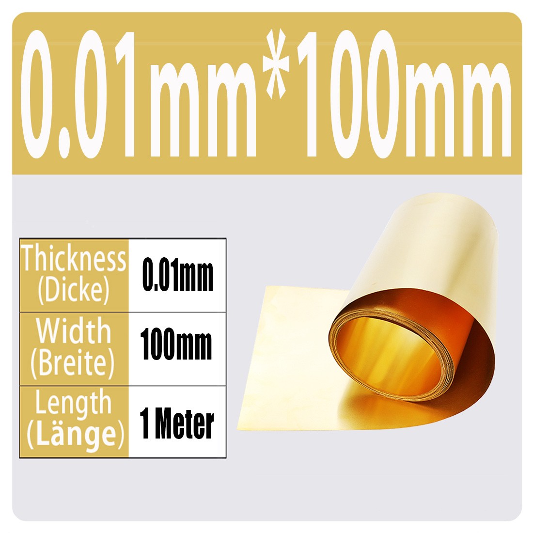 H62 Brass Metal Sheet Foil Plate Strip Thickness 0.01mm-1mm Model Making DIY
