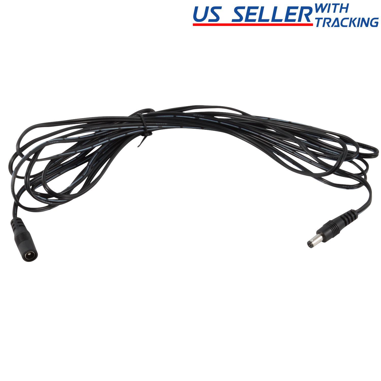 10ft DC Power Extension Cable 5.5mm x 2.1mm Male Female Cord 10 feet/3M 20AWG